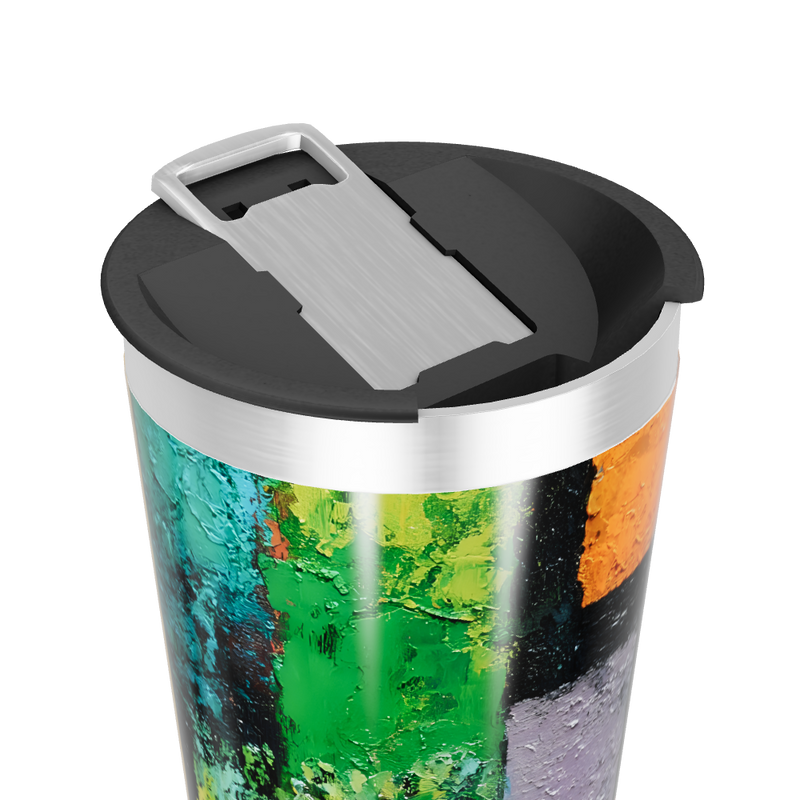 Copo Térmico - Estampa Colorida Abstrata