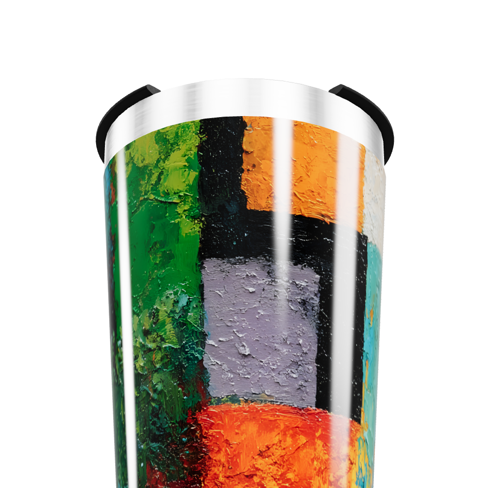 Copo Térmico - Estampa Colorida Abstrata