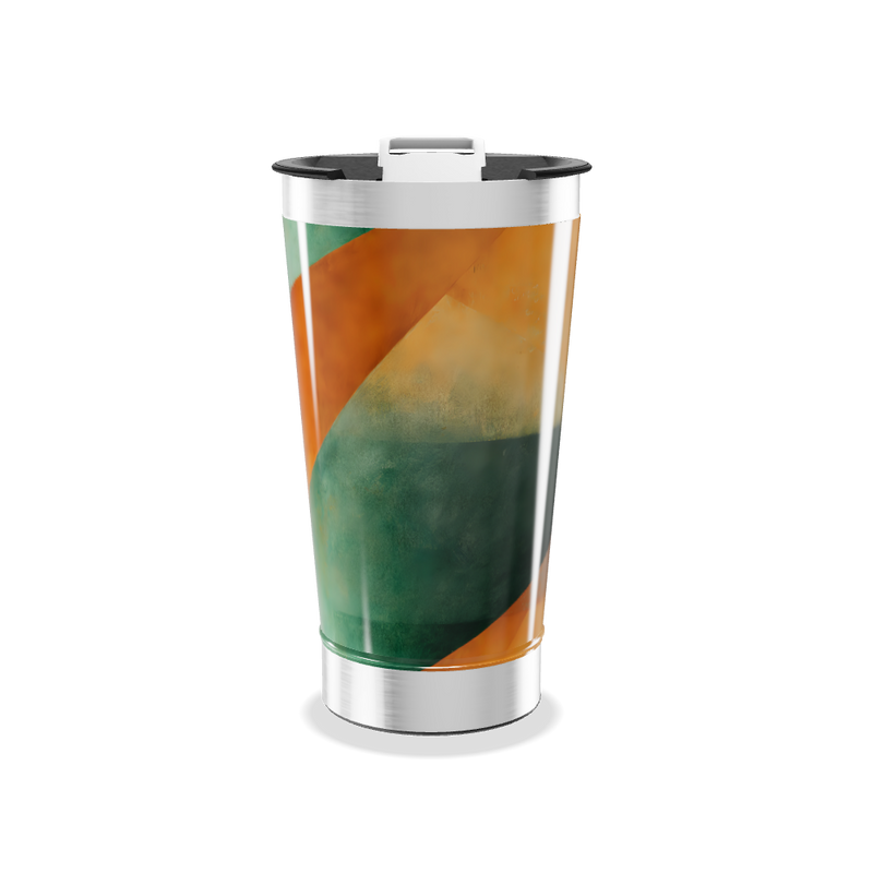 Copo Térmico - Estampa Laranja e Verde