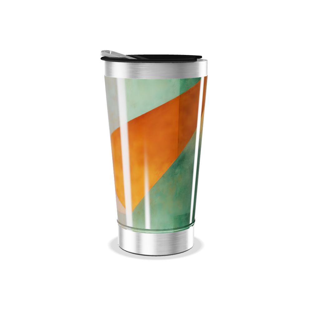 Copo Térmico - Estampa Laranja e Verde