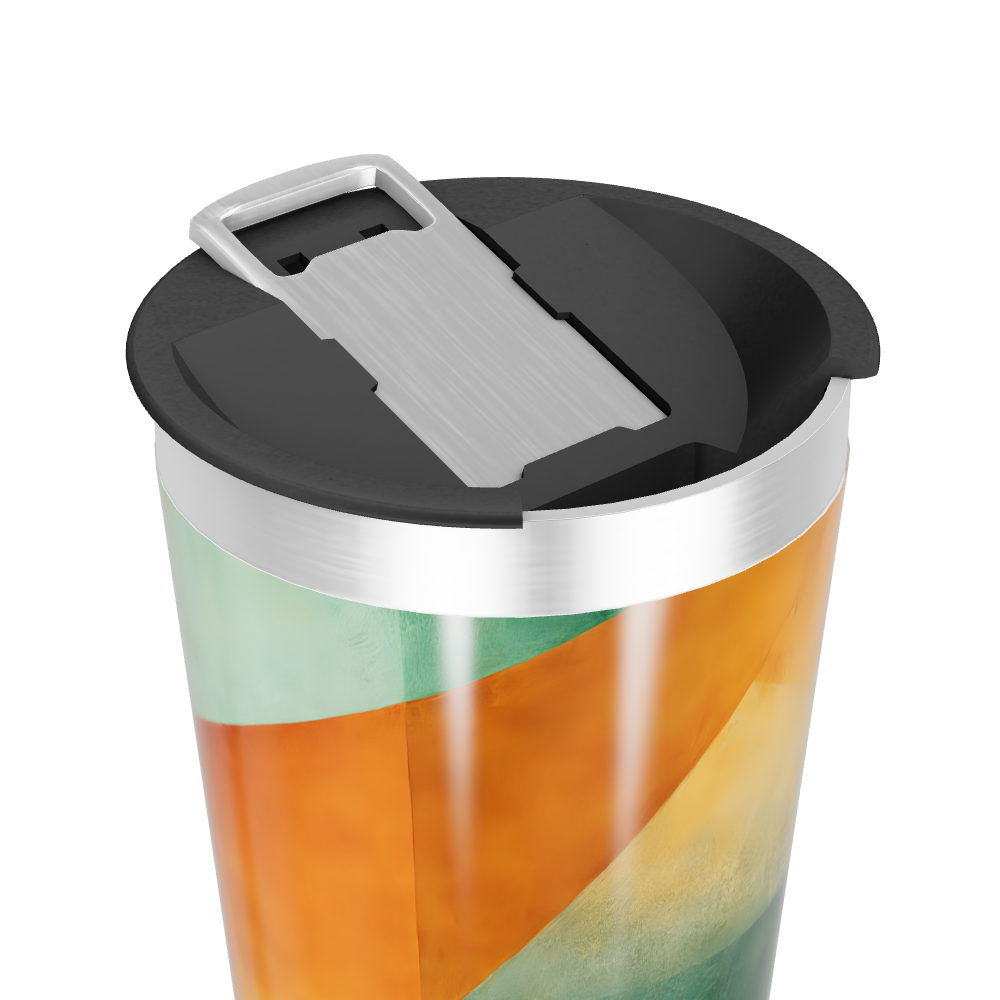 Copo Térmico - Estampa Laranja e Verde