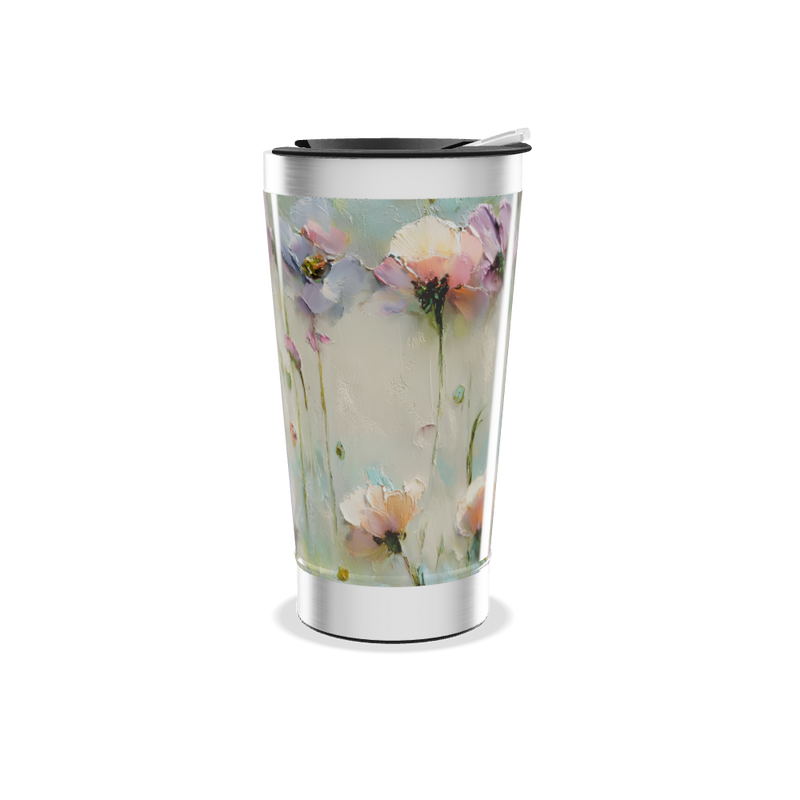 Copo Térmico - Floral Pastel Aço Inox