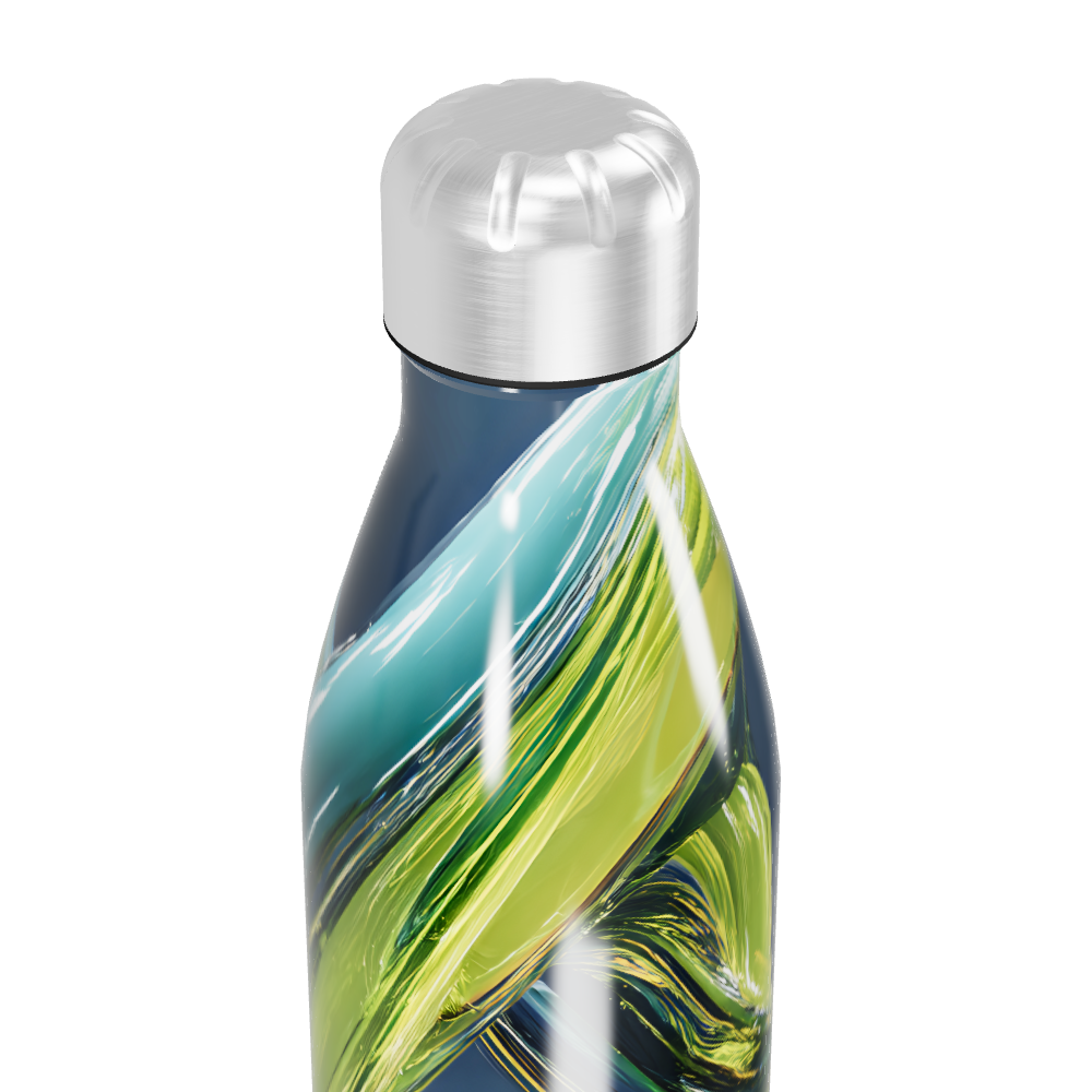 Garrafa Inox - Estampa Abstrata Colorida