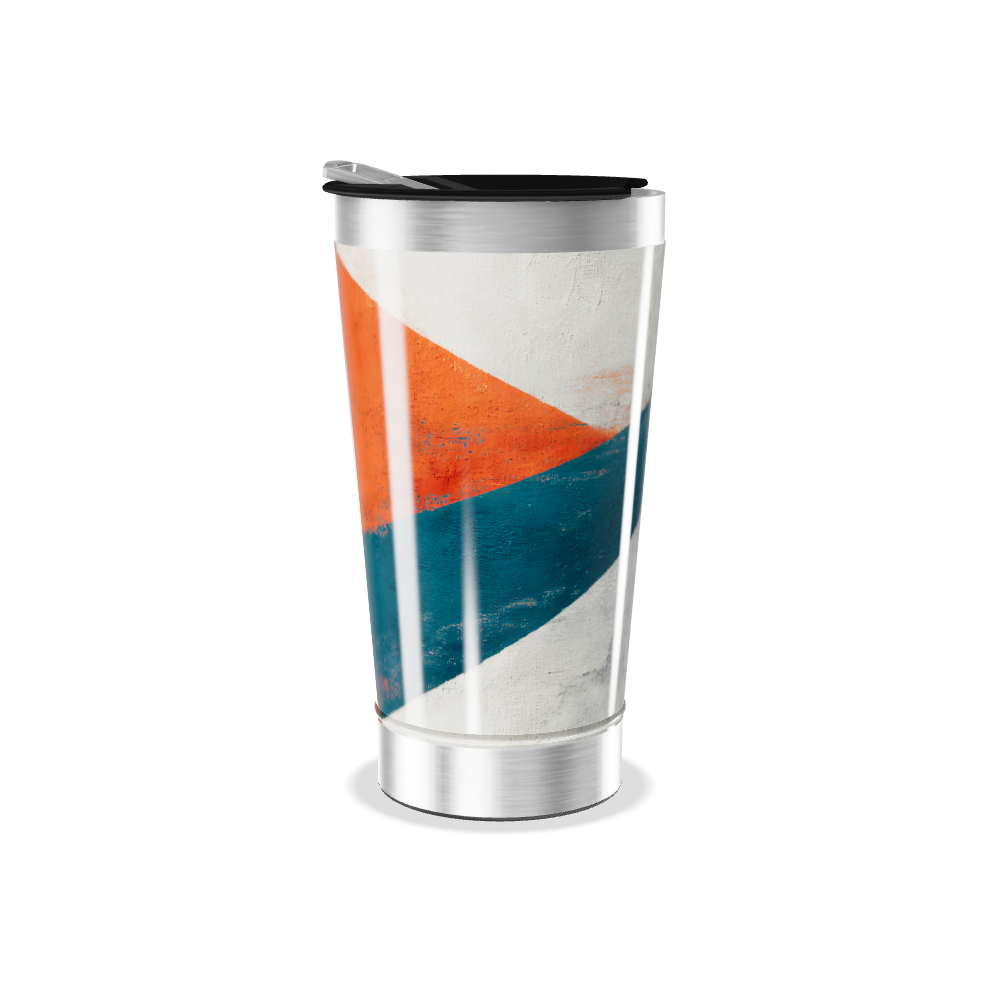 Copo Térmico - Estampa Azul e Laranja