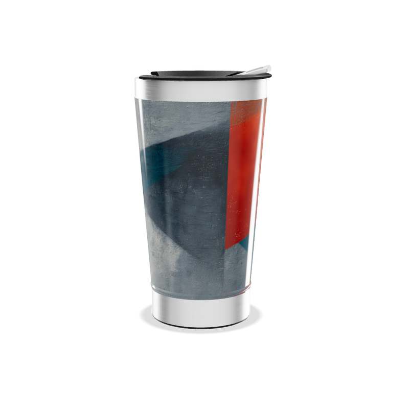 Copo Térmico - Estampa Azul e Laranja