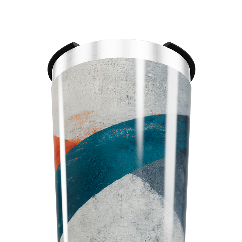 Copo Térmico - Estampa Azul e Laranja