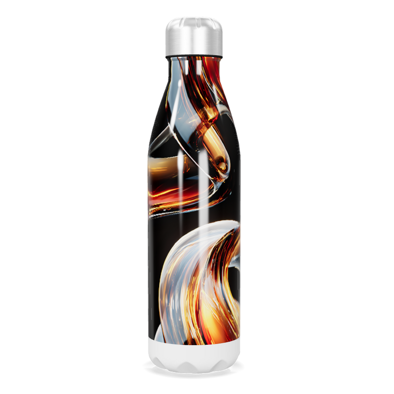 Garrafa Inox Estampa Abstrata Colorida