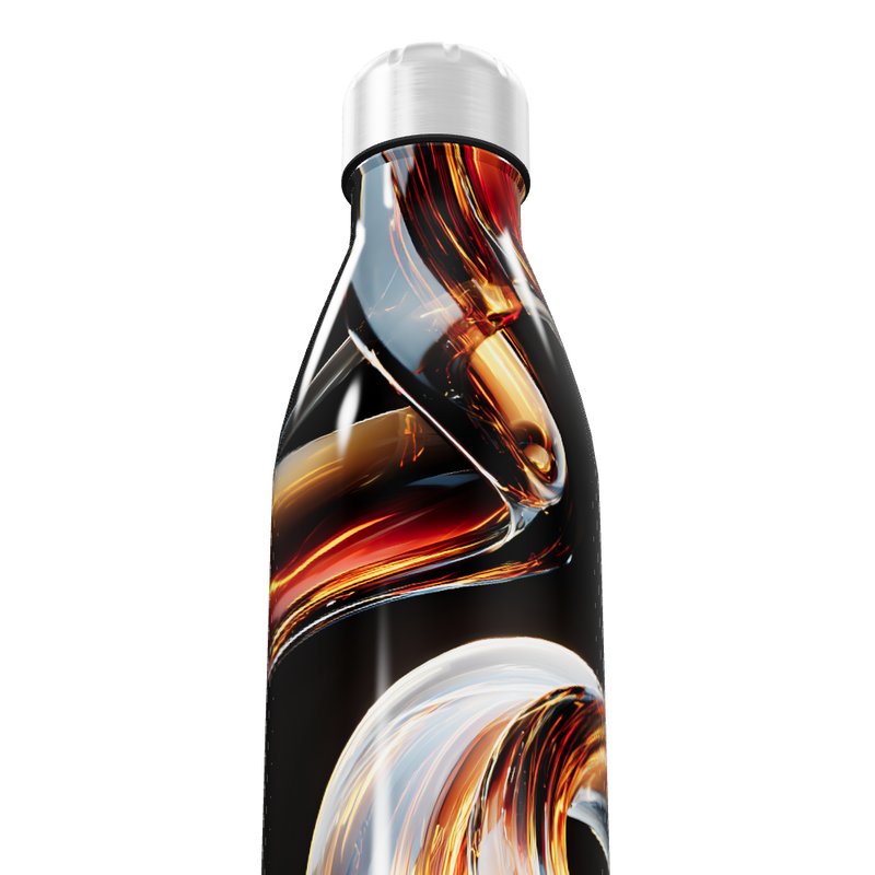 Garrafa Inox Estampa Abstrata Colorida