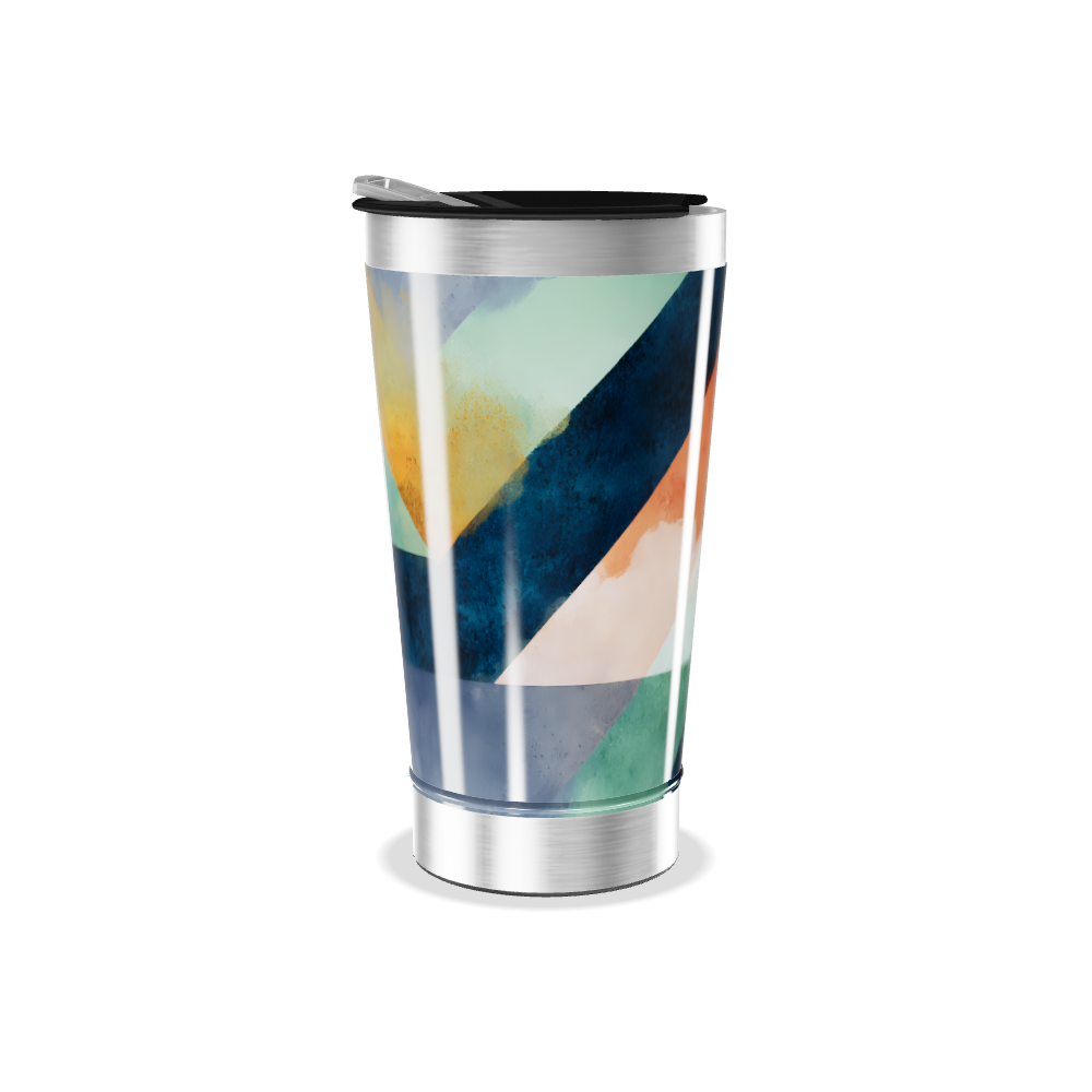 Copo Térmico - Estampa Colorida Geométrica