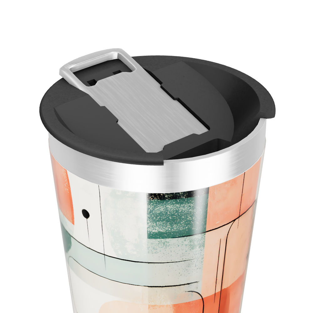 Copo Térmico - Estampa Geométrica Colorida