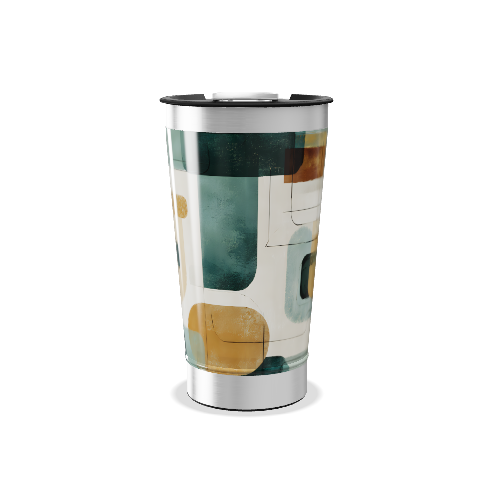 Copo Térmico - Design Geométrico Colorido