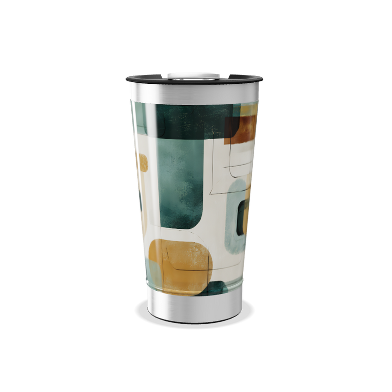 Copo Térmico - Design Geométrico Colorido