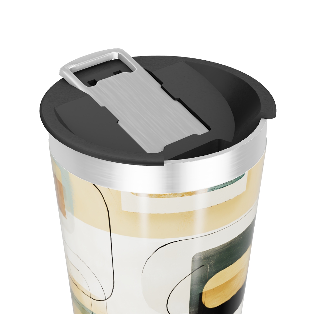 Copo Térmico - Design Geométrico Colorido