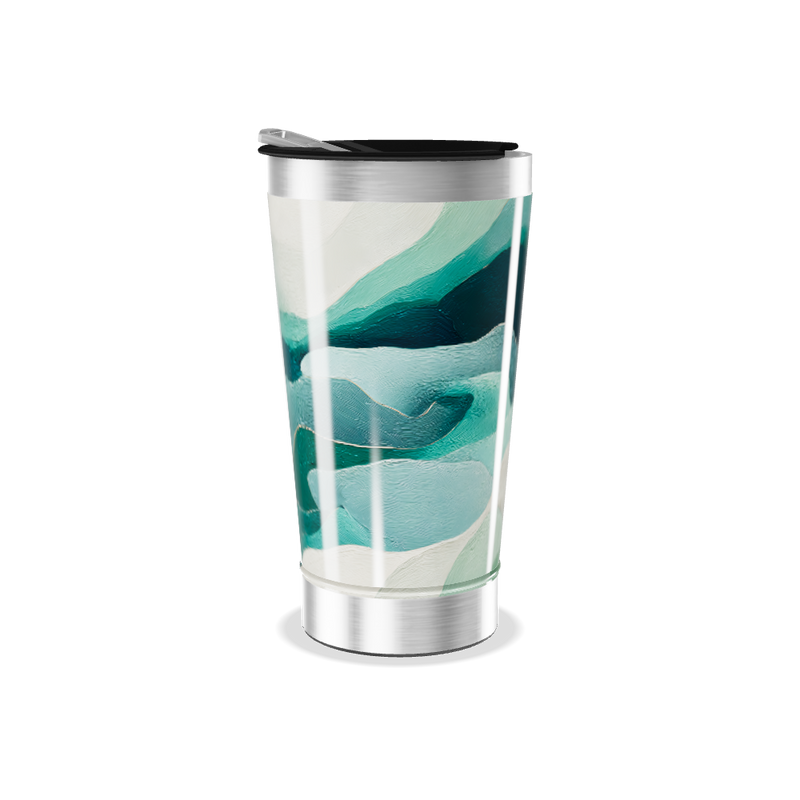 Copo Térmico - Estampa Ondas Verdes