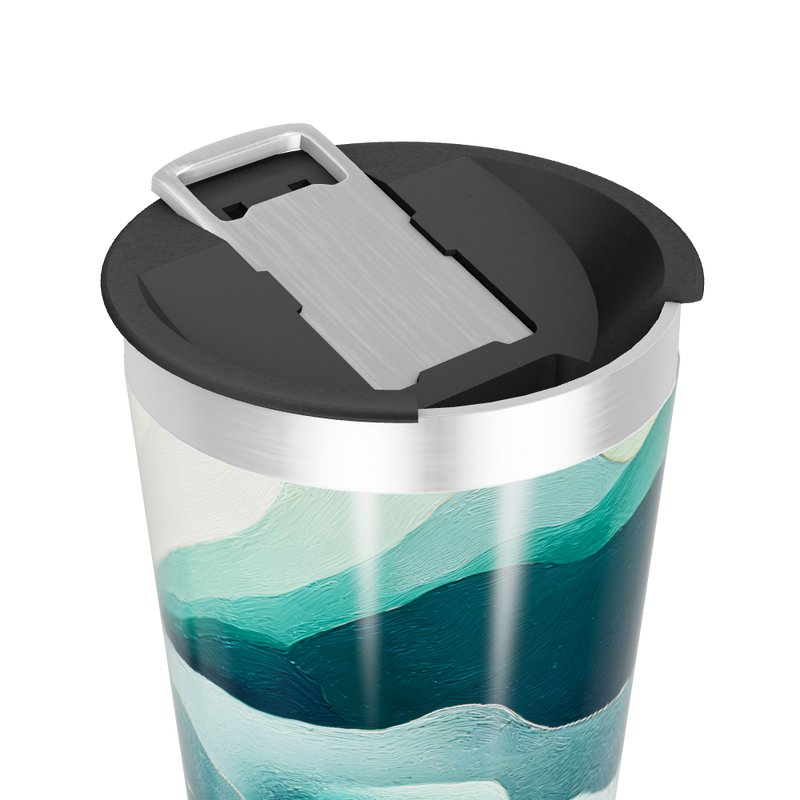 Copo Térmico - Estampa Ondas Verdes