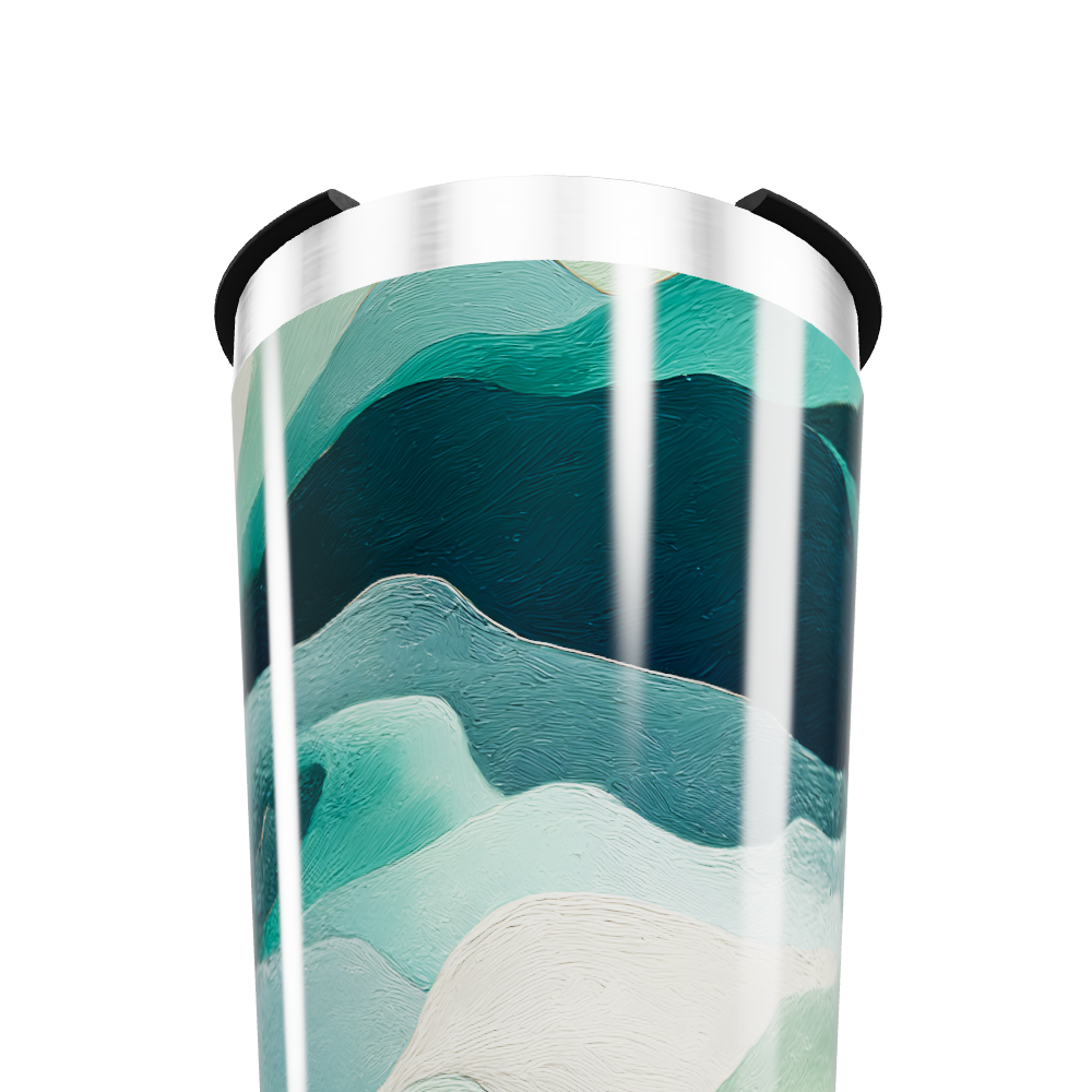 Copo Térmico - Estampa Ondas Verdes