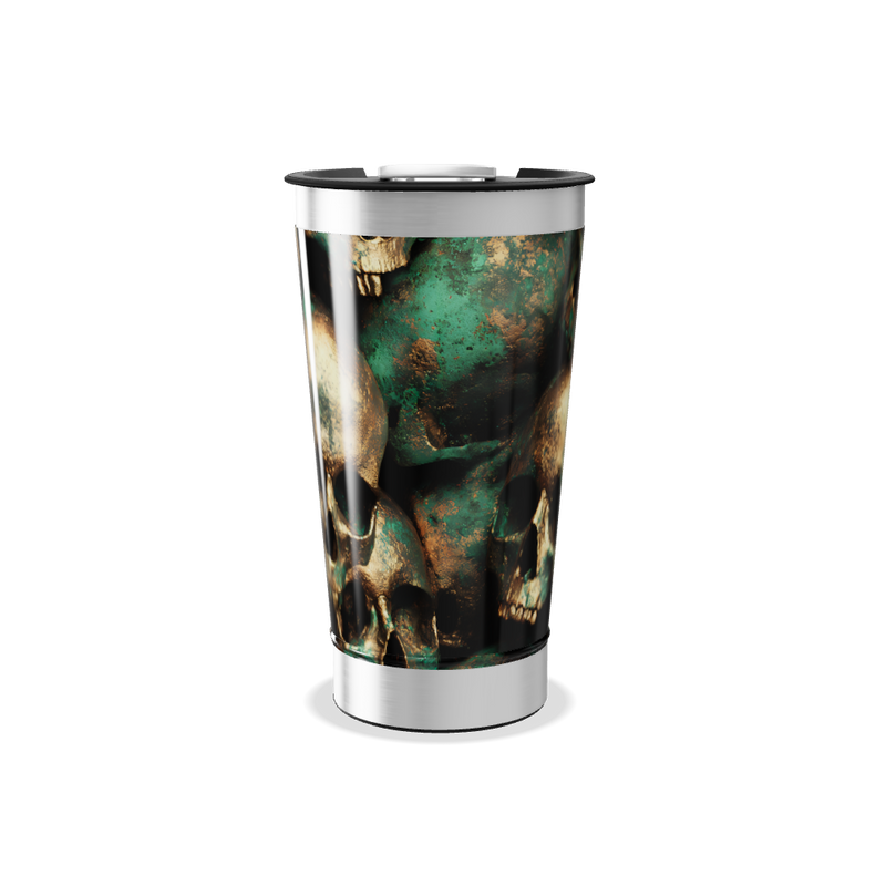 Copo Térmico - Estampa Verde e Bronze