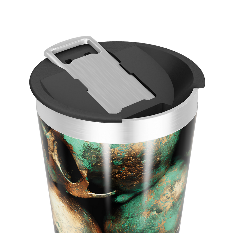 Copo Térmico - Estampa Verde e Bronze