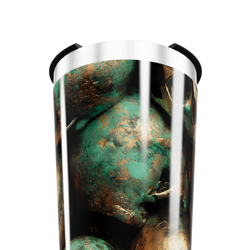 Copo Térmico - Estampa Verde e Bronze