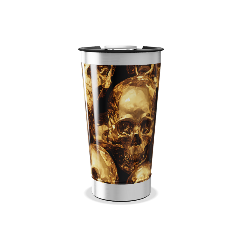Copo Térmico - Caveiras Douradas