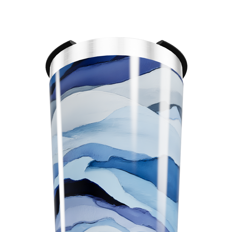 Copo Térmico - Azul Ondas Abstratas