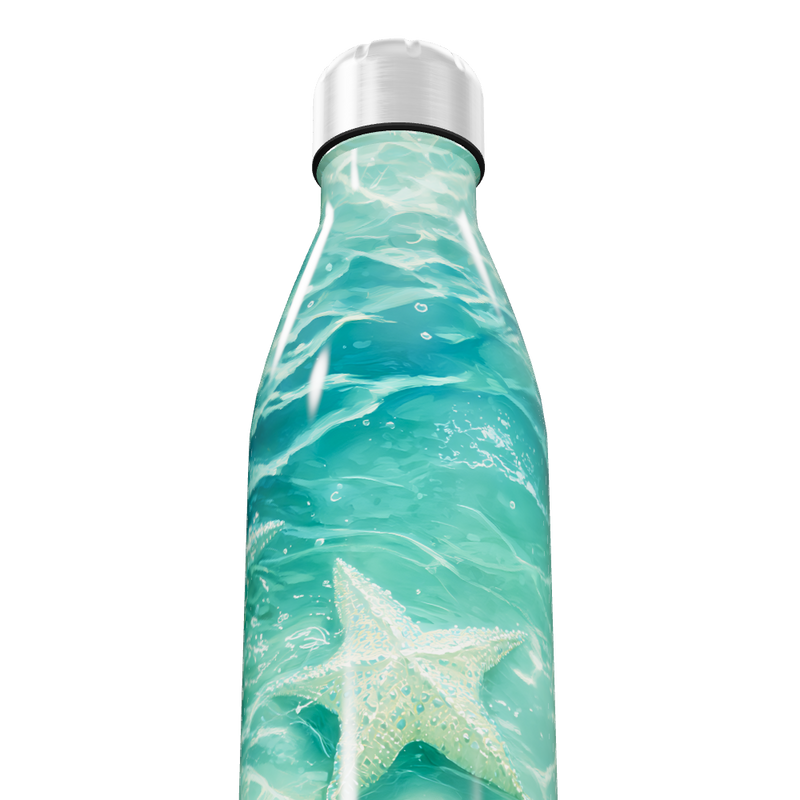 Garrafa Inox - Estampa Oceano Estrela do Mar