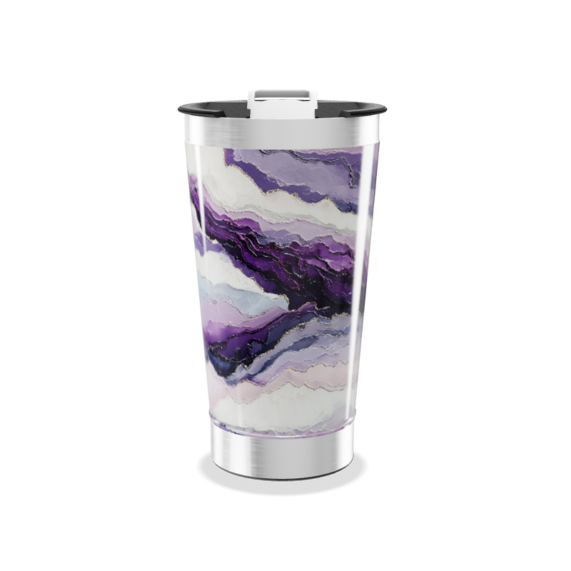 Copo Térmico - Mármore Roxo Inox