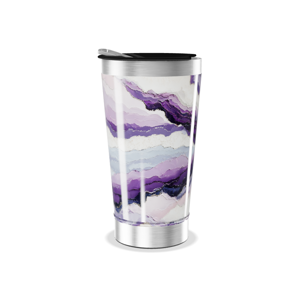 Copo Térmico - Mármore Roxo Inox