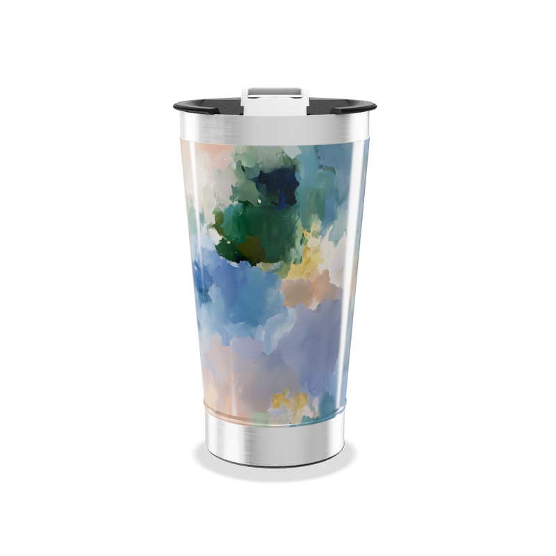 Copo Térmico - Estampa Abstrata Colorida