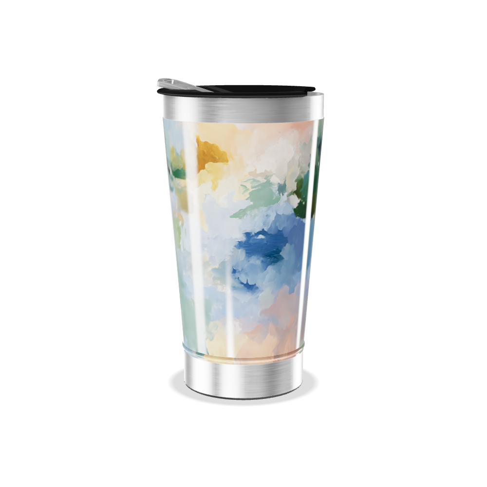 Copo Térmico - Estampa Abstrata Colorida