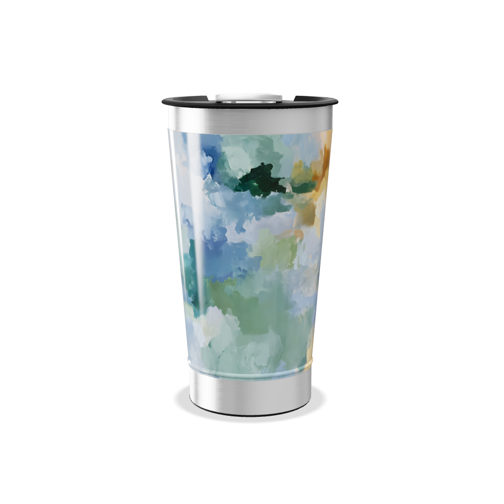 Copo Térmico - Estampa Abstrata Colorida