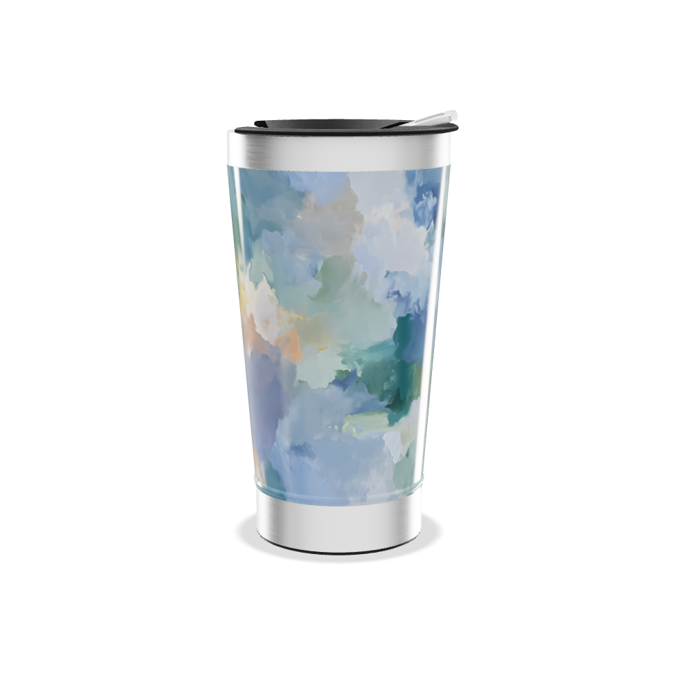 Copo Térmico - Estampa Abstrata Colorida