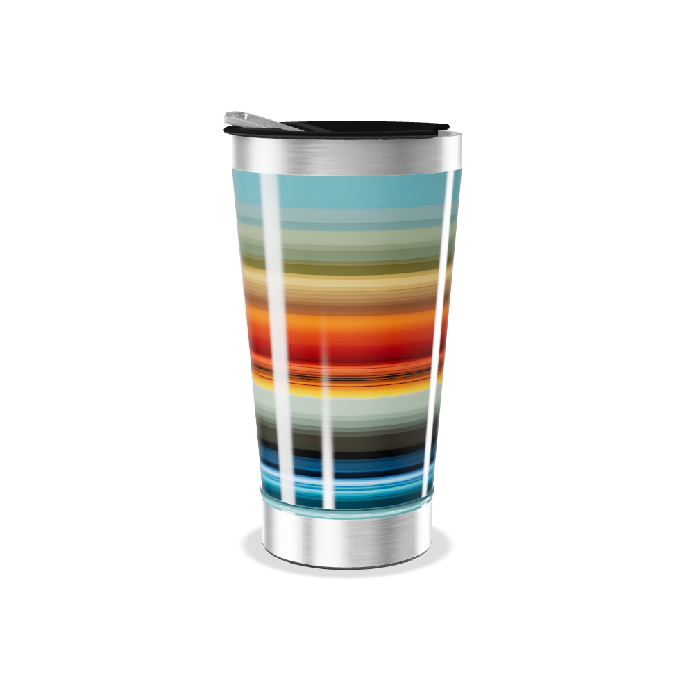 Copo Térmico - Listras Coloridas Inox