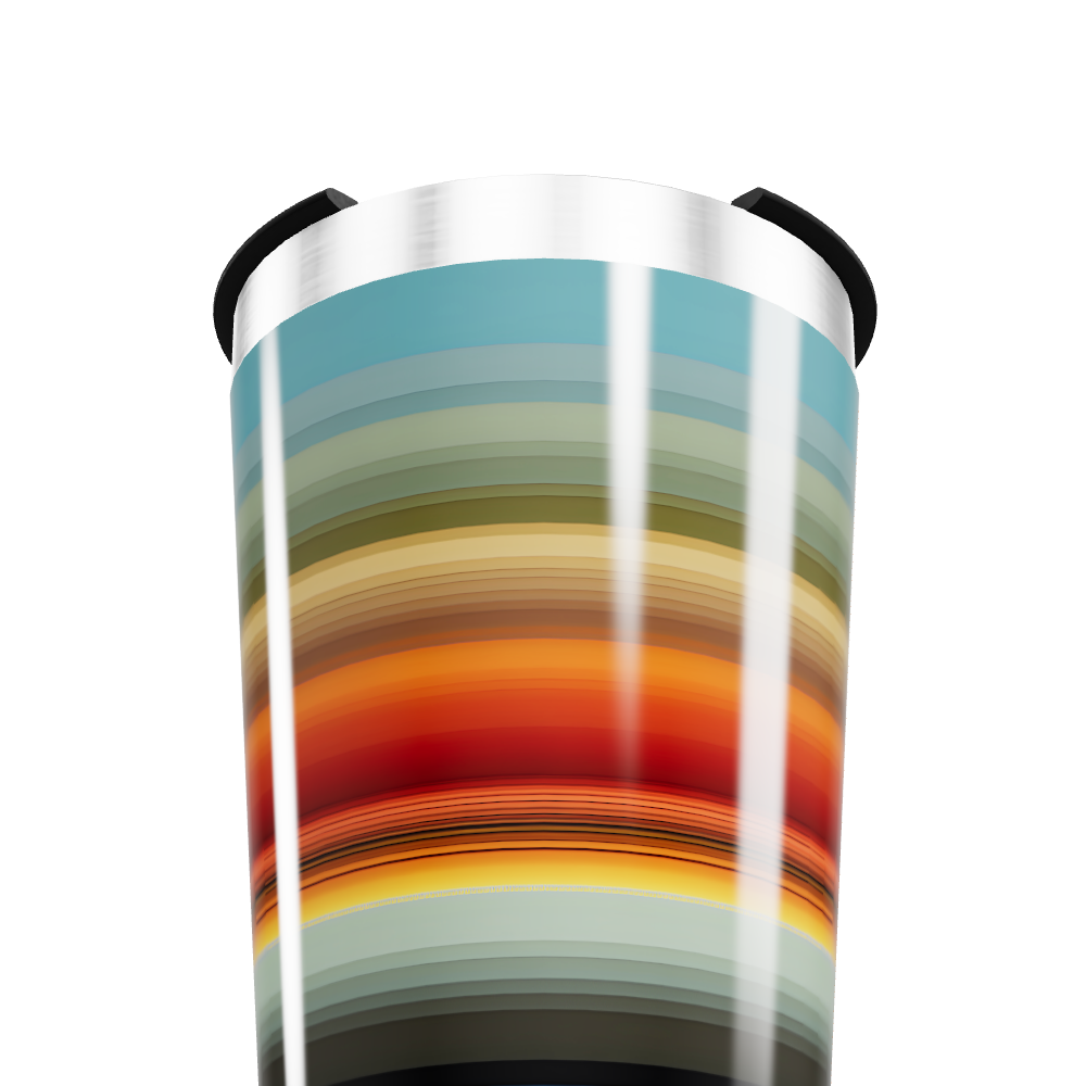 Copo Térmico - Listras Coloridas Inox