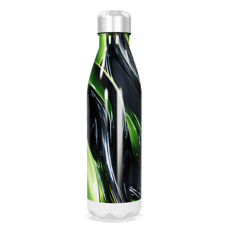 Garrafa Inox - Estampa Verde e Preto