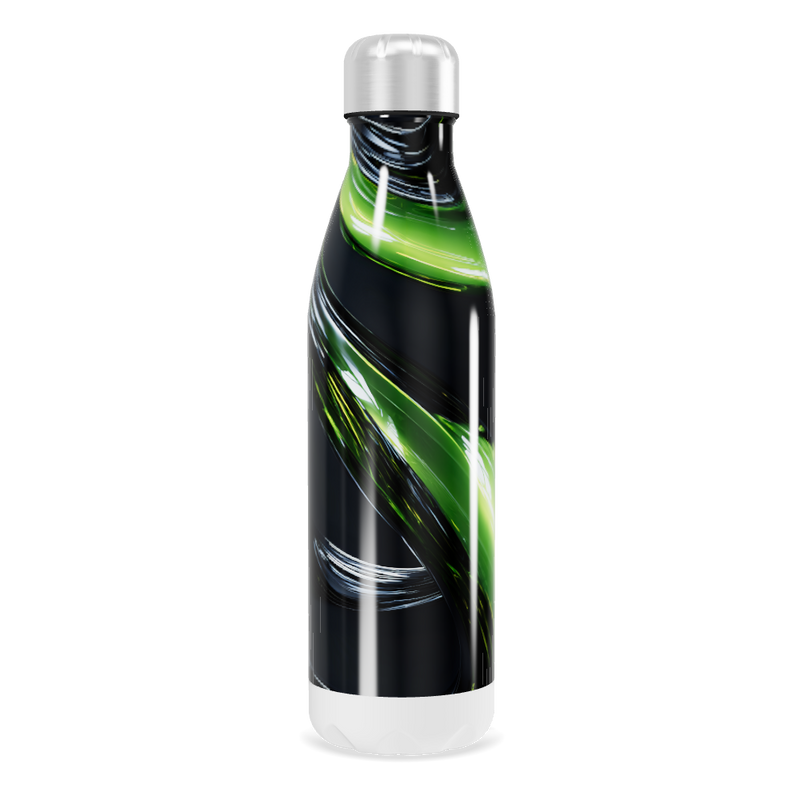 Garrafa Inox - Estampa Verde e Preto