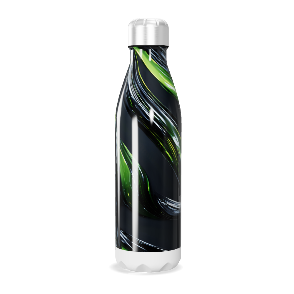 Garrafa Inox - Estampa Verde e Preto