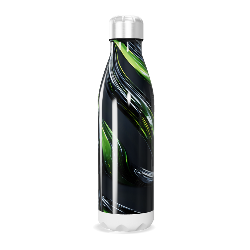 Garrafa Inox - Estampa Verde e Preto