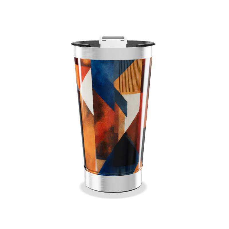 Copo Térmico - Geométrico Colorido Inox