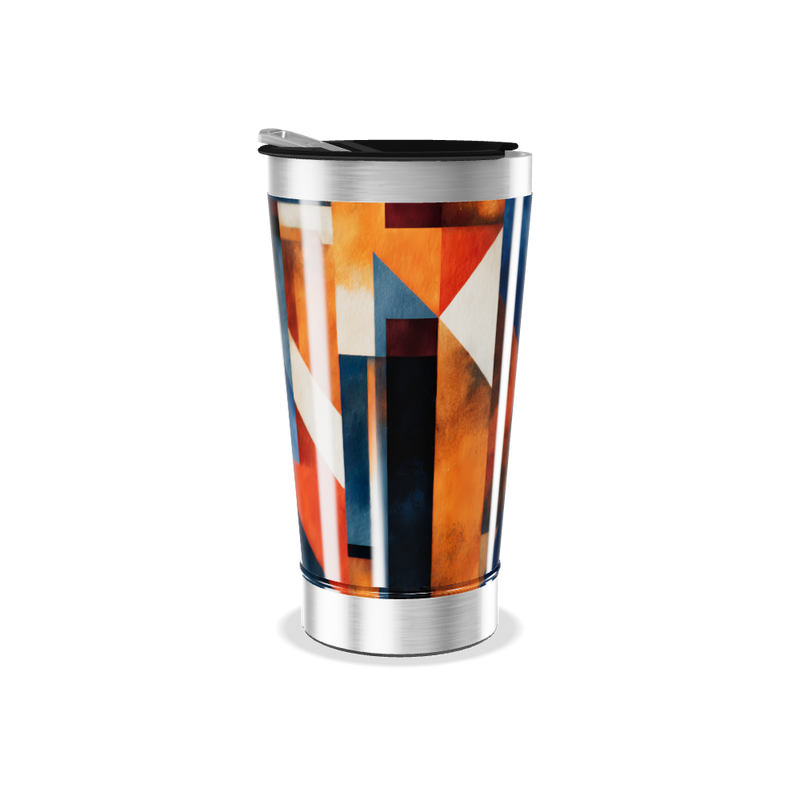 Copo Térmico - Geométrico Colorido Inox