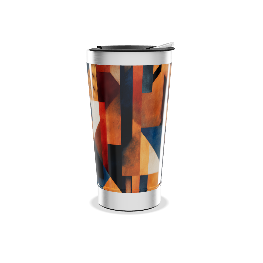 Copo Térmico - Geométrico Colorido Inox