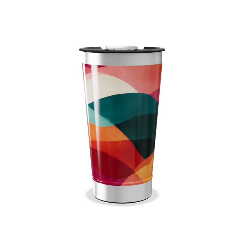 Copo Térmico - Colorido Inox Abstrato