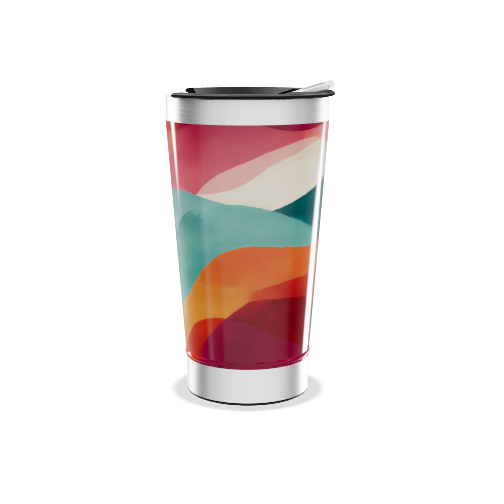 Copo Térmico - Colorido Inox Abstrato
