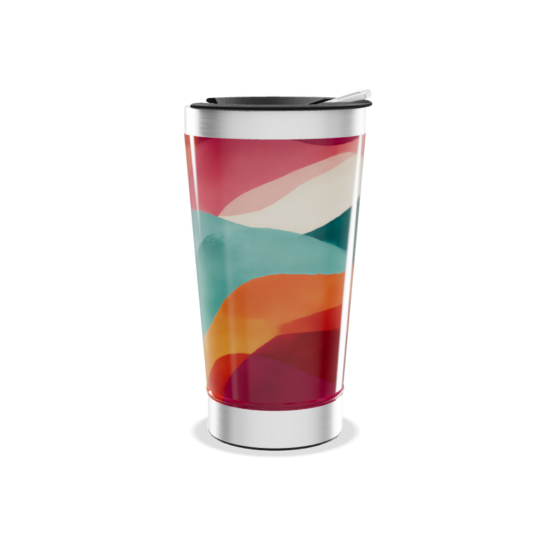 Copo Térmico - Colorido Inox Abstrato