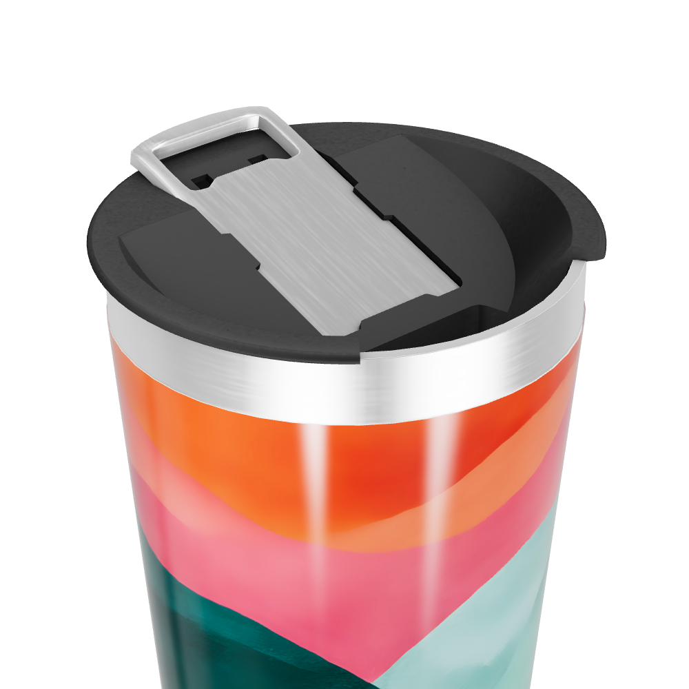 Copo Térmico - Colorido Inox Abstrato