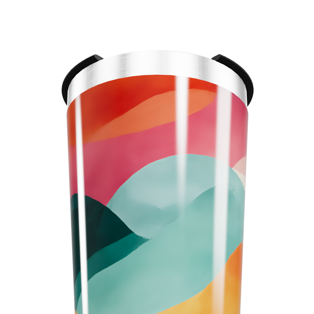 Copo Térmico - Colorido Inox Abstrato