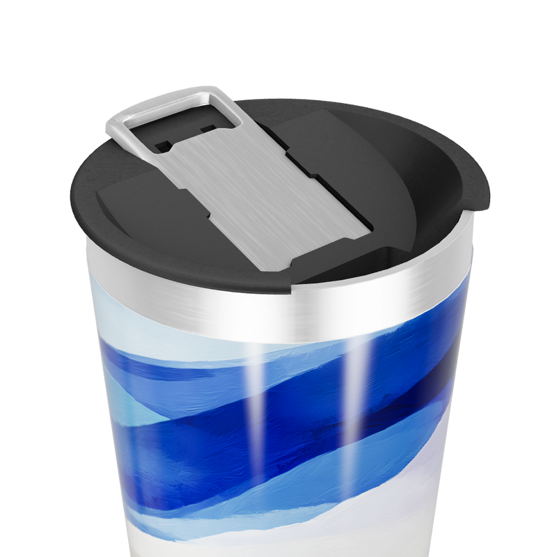 Copo Térmico - Estampa Azul Abstrata