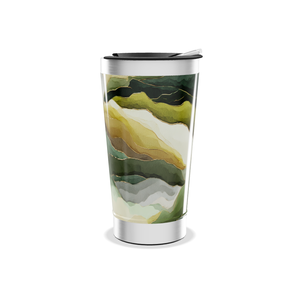 Copo Térmico - Estampa Abstrata Colorida