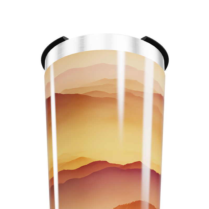 Copo Térmico - Estampa Montanhas Laranja