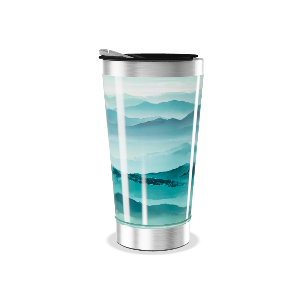 Copo Térmico - Estampa Montanhas Azul